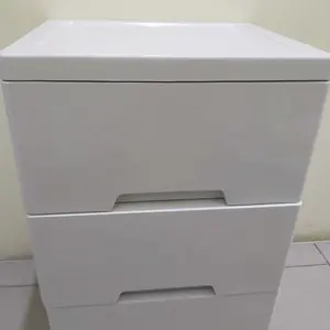 Lemari laci Pakaian  Susun Plastik Roda Loker Plastik Lemari Bayi-Cabinet Storage Furniture Minimalis