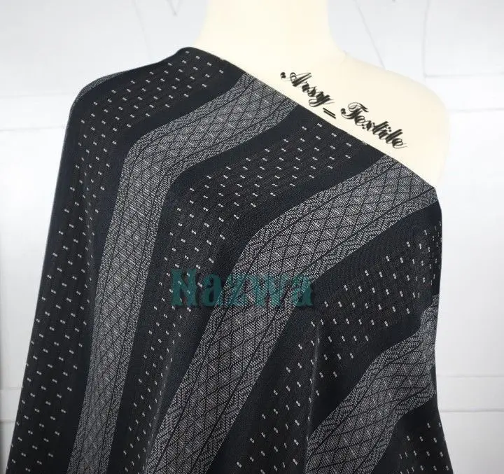 Kain Motif Nazwa Abaya Hikmat Turkey Printing Harga Per 0.5 meter 2