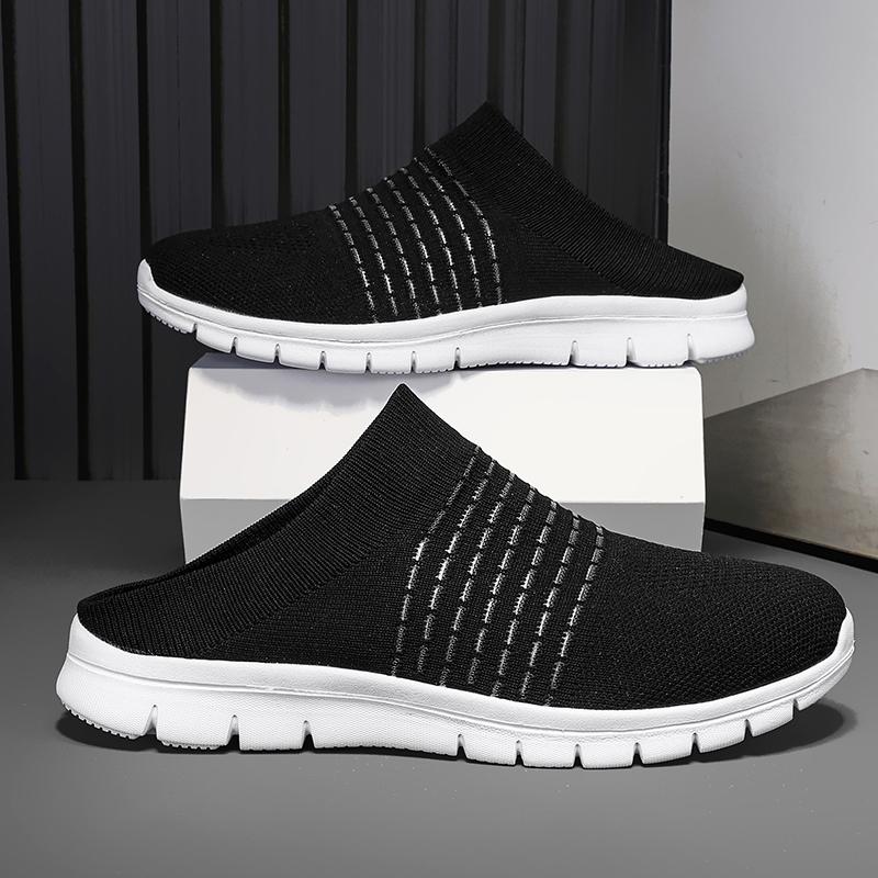 Baotou half slippers, men's heelless lazy shoes, men's slippers, soft ...