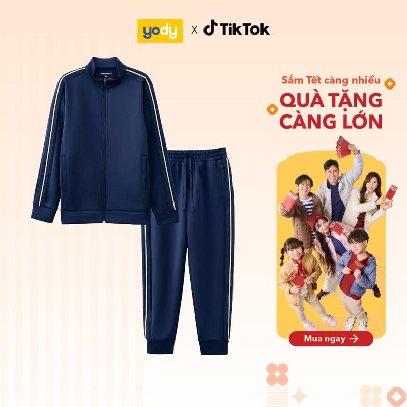  Bộ Đồ Nỉ Nam YODY Thể Thao Phối Dây Dệt MASL25F002 