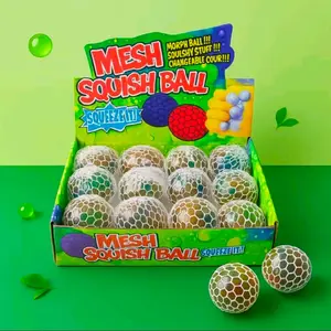 Mainan Squishy Smash Ball 24Pc / Bola Anggur Pencet Anti Stress Jaring / Squish Ball / Mainan Anak Smash Ball