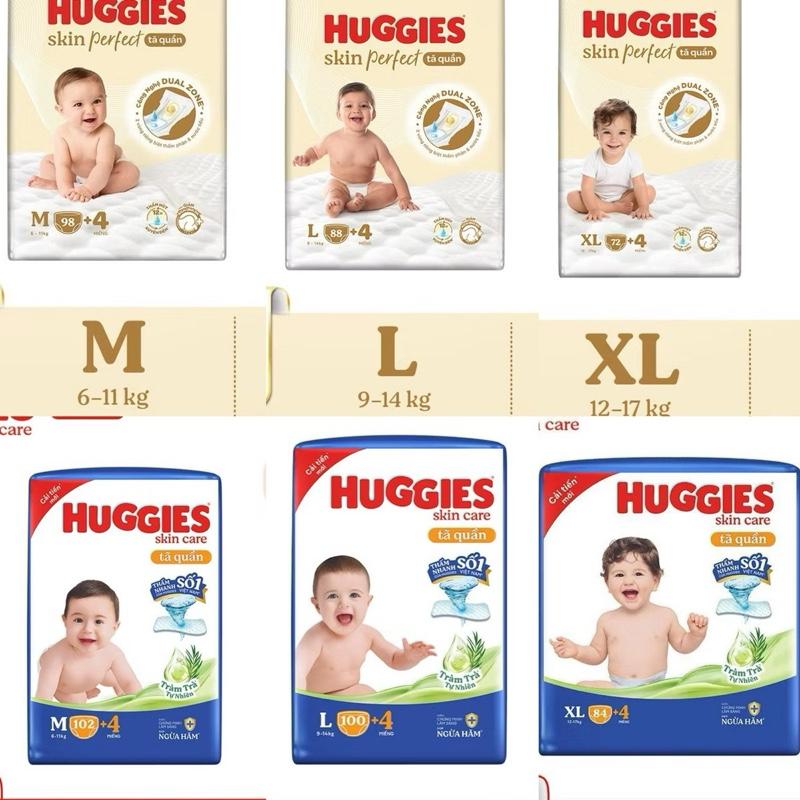 Bỉm quần Huggies Mega Jumbo Skin Perfect / Skin Care Tràm Trà đủ size chính hãng