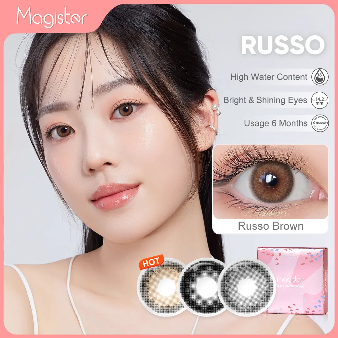 [COD] Magister Colored Contact Lens  14.2MM New Softlens Brown Contact Lens Support Cash On Delivery And Fast Shipping  6 Months Suit For Daily Use Make up Colored Contact Lenses