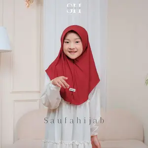 Saufa Hijab - Kerudung Anak Perempuan 3-10 Tahun Latifah Jilbab Instan Anak Sekolah Jersey Premium