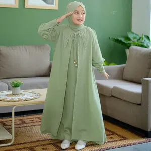 Little Z // Helwa Set Gamis Anak Perempuan Usia 5 Sampai 13 Tahun // Ceruty Babydoll Mewah