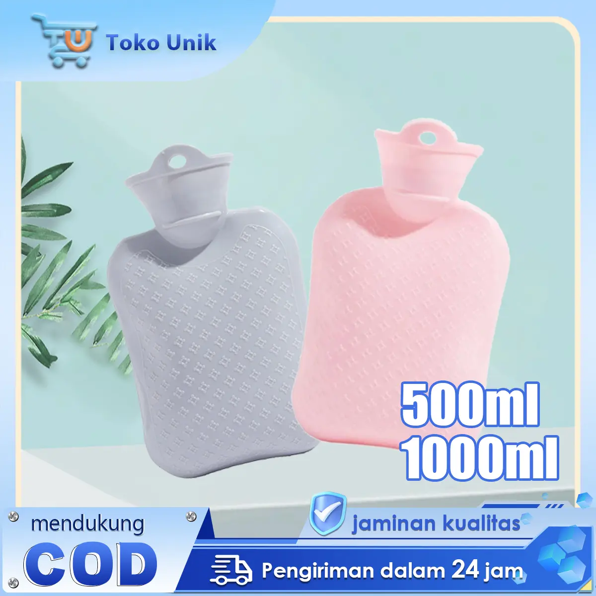 Kantong Kompres Panas 500ml 1000ml Kantong Kompres Air Panas Aman Untuk Ibu Hamil Dan Anak