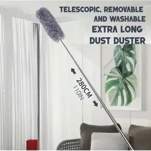 Kemoceng Telescopic Removable dan Washable Extra Long Dust Duster 280CM 110IN untuk Pembersihan Rumah