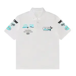 Nerva Studios - Polo Shirt Putih Racing Style Reguler Fit