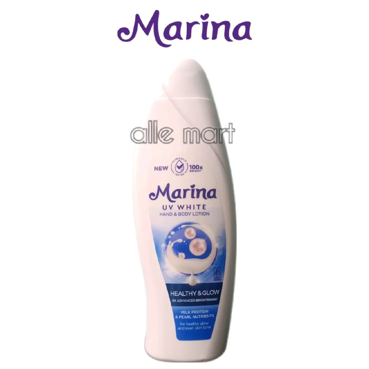 Marina UV White Hand & Body Lotion Healthy And Glow Biru 460ml Handbody Losion Jumbo Healthy & Glow 460 ml