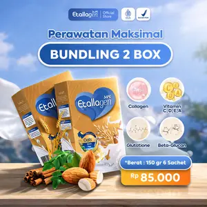 Etallagen PAKET 2 BOX I PAKET BANTU JAGA TULANG SENDI II COLLAGEN MILK ORIGINAL 150 GRAM | BPOM |