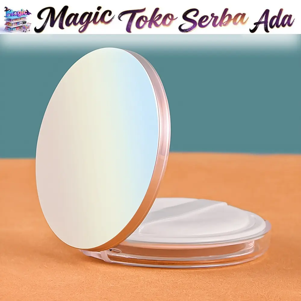 (Magic) Tempat Bedak Tabur + Cermin H1198 Wadah Loose Powder Plus Cermin Portable Travel Case Mini Free Puff
