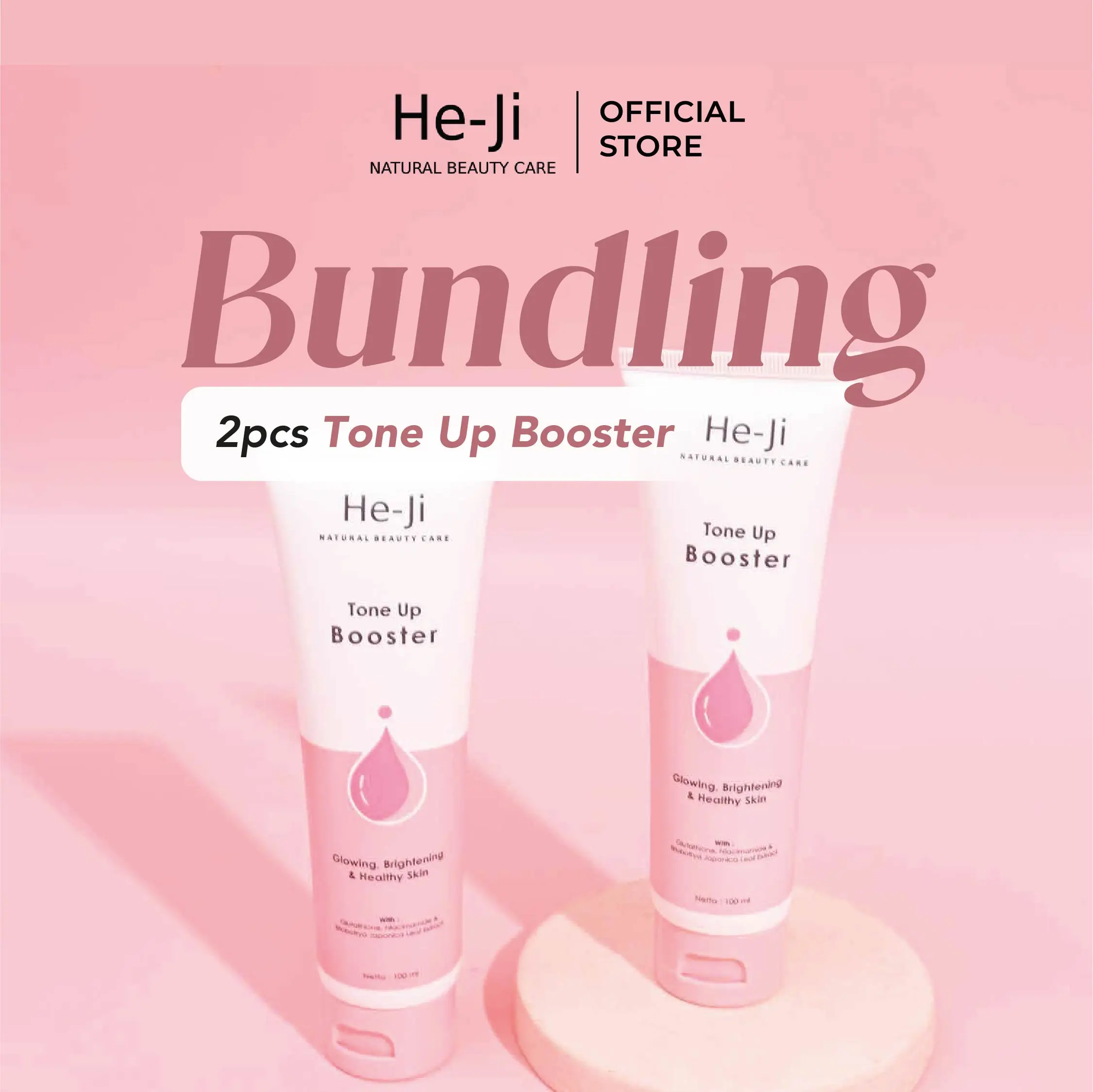 [He-Ji] PROMO SALE 2pcs Tone Up Booster 100ml - Glowing, Brightening and Healthy Skin