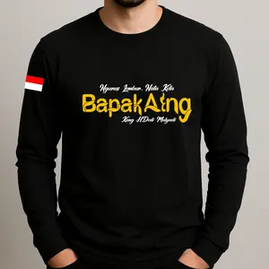 Hyb Kaos Adem Lengan Panjang Bapa Aing Kaos Murah Kaos Pria Kaos Wanita Unisex Bahan Katun Kaos Polos Putih Hitam Murah Lebay Kaos Jumbo