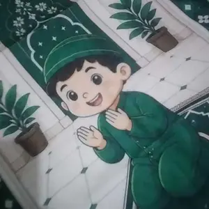 Sajadah Anak Travel Ngaji Shalat Sajadah Karakter Islami Sholat Premium Prayer Mat Kids Sajadah Anak Laki Perempuan TK SD Paud Tebal Anti Slip Kain Halus Busa Empuk Anti Licin Hadiah Kado Souvenir Hari Raya Lebaran Ramadhan Ultah