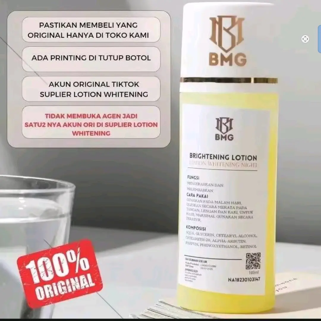 BMG lotion whitening night ( kuning )
