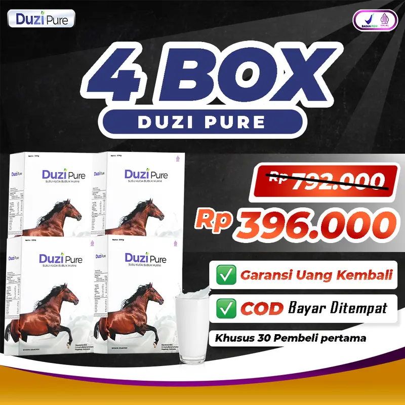 Duzipure Susu Kuda Murni 100% Asli Paket 5 Box 4