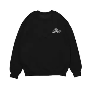 BAHAN FLEECE Atasan Sweater Oblong Wanita & Pria Remaja kekinian LOGO BEHAPPY Korean Style Basic