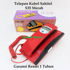 Telepon Sahitel S37 -Putih Lcd Telpon Kabel Rumah/Kantor Sahitel S-37