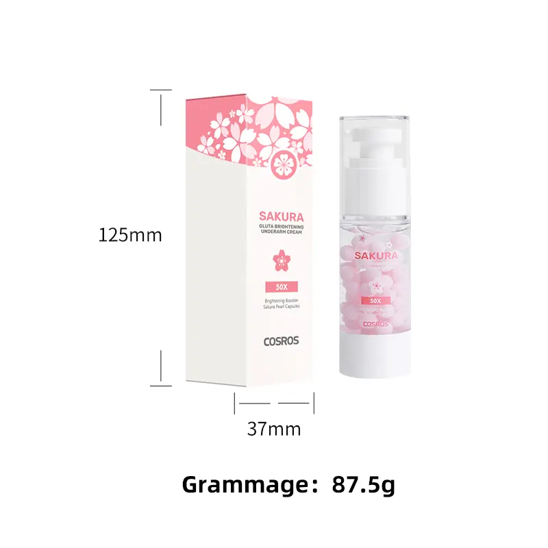 Bộ Làm Trắng Nách Hoa Anh Đào, 1 Miếng, Bao Gồm Kem Làm Trắng Nách Hoa Anh Đào Và Xịt Khử Mùi Gluta, 1 Miếng 4