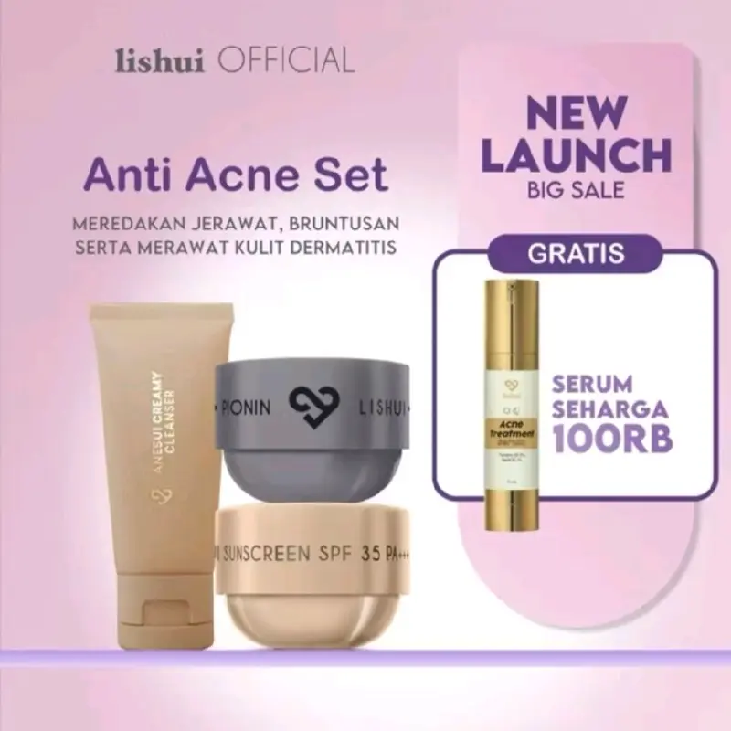 [ SUPER SALE  LANGSUNG KIRIM ] LISHUI ACNE TREATMENT SET LISHUI CREAM PENGHILANG JERAWAT DAN BEKAS JERAWAT BERUNTUSAN BPOM DISTRIBUTOR DEPOK 0