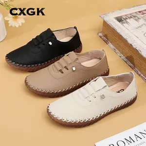CXGK Sepatu casual flat slip-on wanita model baru  lembut dan memiliki sirkulasi udara yang baik, nyaman dan praktis untuk dipakai, awet untuk digunakan, cocok untuk kebutuhan sehari-hari di kantor. Gratis ongkos kirim.