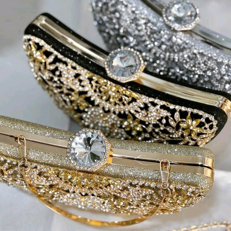 Tas Pesta LYDIA Embellished Crystal Box Clutch Wanita 7