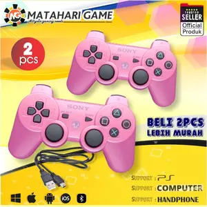 【 2 Pcs Promo 】Stik PS3 / Stick Playstation3 PINK Wireless OP〖COD〗
