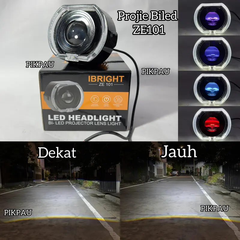 IBRIGHT ZE101 - Lampu Utama Projie Biled Matrix 4,5INC 4 Kabel 0