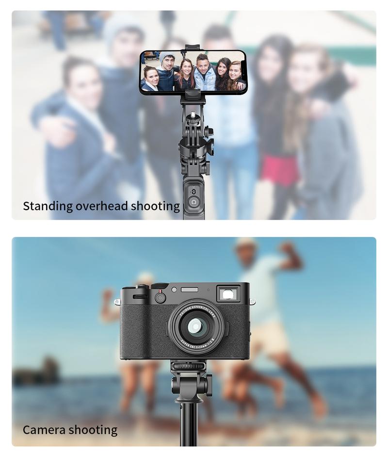 Product Introduction of 2055mm Selfie Stick Tripod with Wireless Remote Removable Fill Light Extendable Tripod with 1/4 Screw for Phone Camera Live Broadcast IOS Android 55
