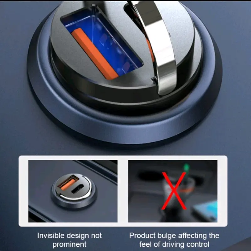 100W Pengisi Daya mobil motor cepat fast charging Tipe C 100W USB C USB charger hp motor mobil fast charging 7