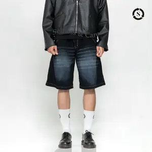 Selfless - Celana Pendek Jorts Pants Short Denim Washed Jeans Pria