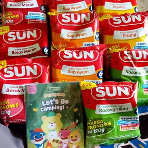 SUN Bubur Susu Sereal | SUN bubur sereal susu | Sun Bubur Cereal Susu | Sun Ekonomis | Sun Bubur Sereal Kotak Dan Sachet 120 Gram | Food | Makanan