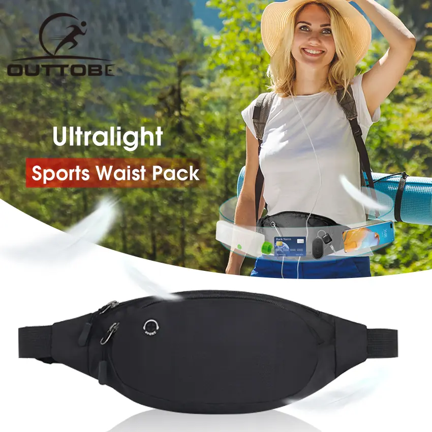 Outtobe Sport Waist Pouch Bag Unisex Outdoor Running Bag Ultra Light Waterproof Bag Multi-Functional Waist Pack Cross Body Bag Chest Bag High Capacity Belt Bag Waist Pack for Travel with Headphone Jack