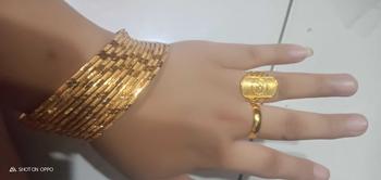 Product Review of gelang kroncong set 12 motip bambu 6 motip cantik maret edisi eid mubarok mewah Emas Gold from 💓**💖 1