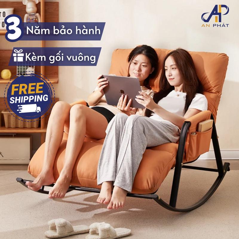[AN PHÁT] Ghế Thư Giãn Bập Bênh 2 Người BB04 Chất Lượng Cao Cấp Điều Chỉnh Lưng + Gác Chân 5 Cấp Độ Khung Sắt Chắc Chắn Sơn Tĩnh Điện Bền Bỉ Ghế Bập Bênh Cho Mẹ Bỉm Ghế Ban Công Ghế Ru Con Ngủ