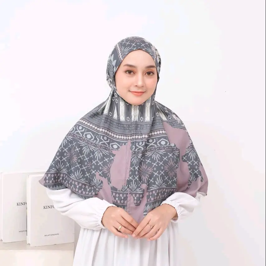 Hijab Zannah Bergo Motif Terbaru Lebih Mewah Dan Elegan Instan
