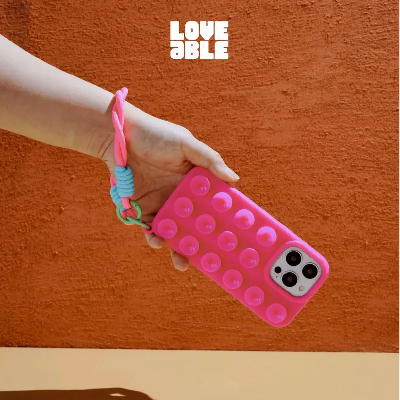 LOVEABLE Suction Grip Silicone Case -Softcase/Cashing HP For iP 11 13 14 15 16 PRO PROMAX Casing Handphone 4