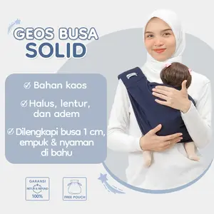 Anakkecilku Gendongan Bayi Instan Geos Busa Solid Premium Dengan Busa di Bahu