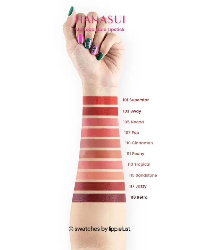 New ! Hanasui Mattedorable Lipstick Netto 2 gr 7