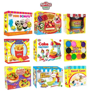 FUN-DOH Mainan Edukasi Anak Clay Plastisin Lilin Aman Usia 3 Tahun Hadiah Anak Perempuan Laki Laki Lilin Warna Warni Fundoh