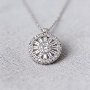 Radiant Sunburst Diamond Look Necklace | Luxury Daily Jewelry
