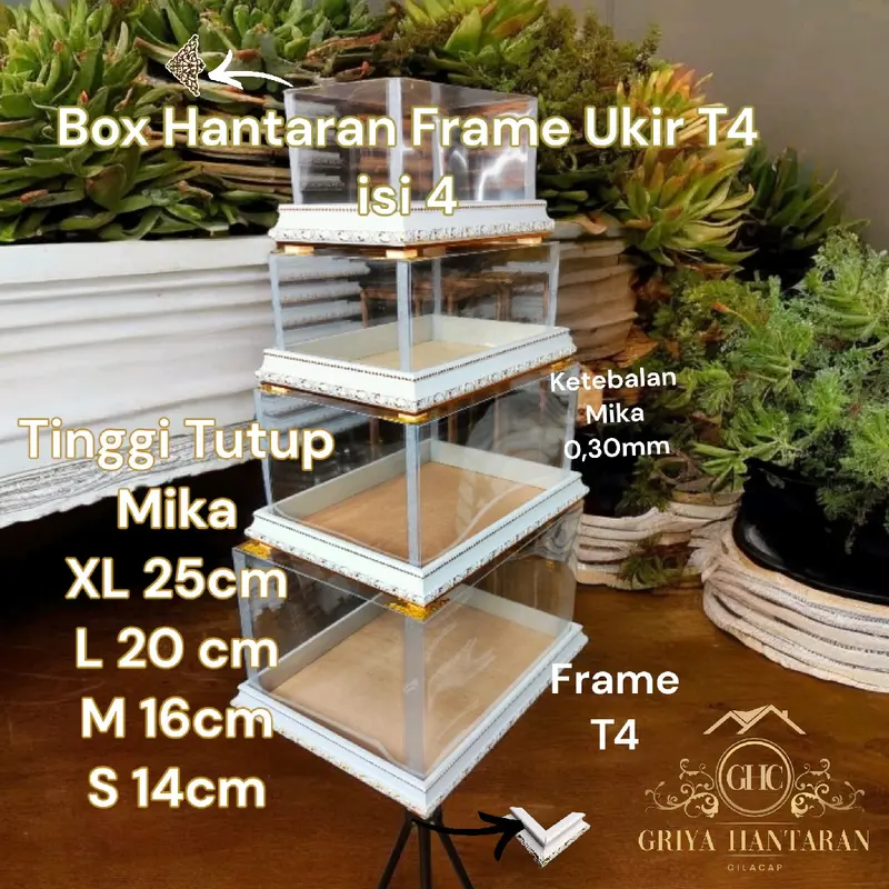 Kotak Hantaran FrameFiber T4 Set Isi 4 Plus Tutup mika 1