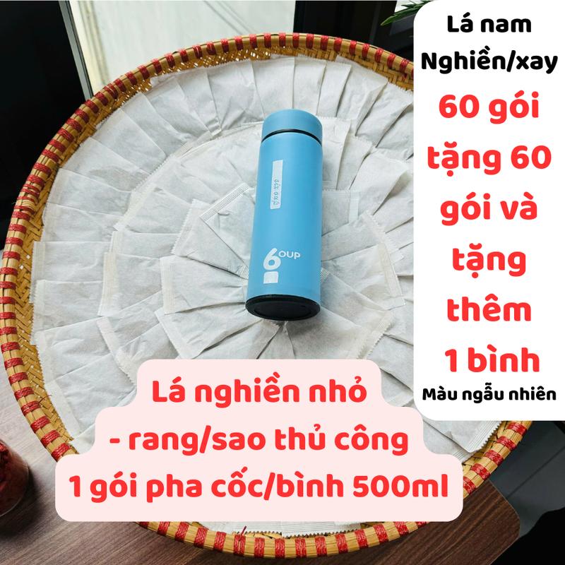 60 gói tặng 60 gói và thêm 1 bình Trà Lá Nam 10 Vị Nghiền Thảo Dược Zone 1 gói pha 300-500 ml nước ngày uống 2 đến 3 gói thành phần Lá Sen Xạ Đen Lạc Tiên Giảo Cổ Lam Phan Tả Diệp Lá Mát gan Lá Vối Lá Ổi Cỏ ngọt Hoa nhài
