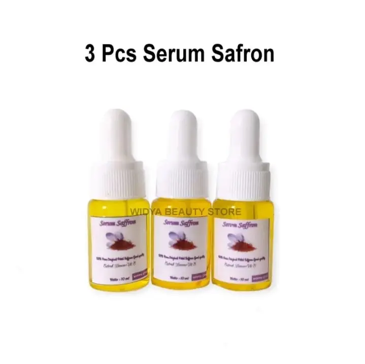 Serum Saffron Original 10Ml Serum Glowing Saffron Penghilang Jerawat Mencerahkan Vitamin 1