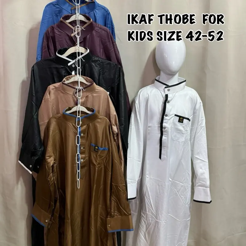 ALMADINA THOBE FOR KIDS LONGSLEEVE Size 42-52 SILK MATERIAL