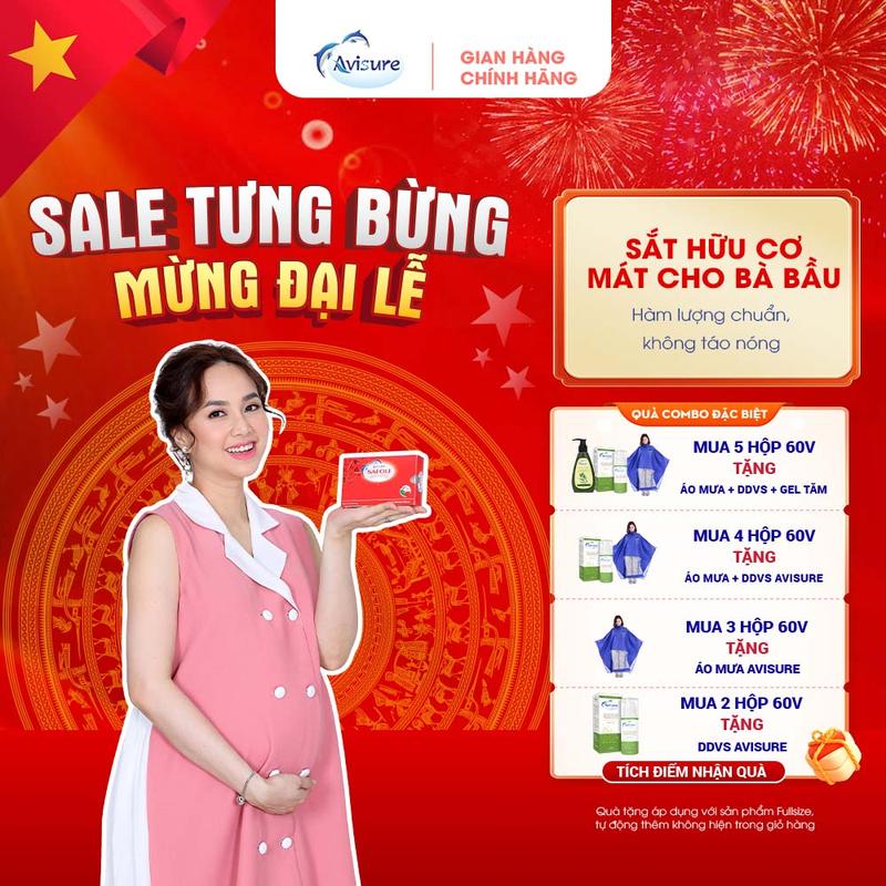 Sắt Hữu Cơ Avisure Safoli 60 viên cho Mẹ Bầu - Chứa Acid Folic, Phù Hợp cho Phụ Nữ Mang Thai, Sau sinh và người có nhu cầu bổ sung