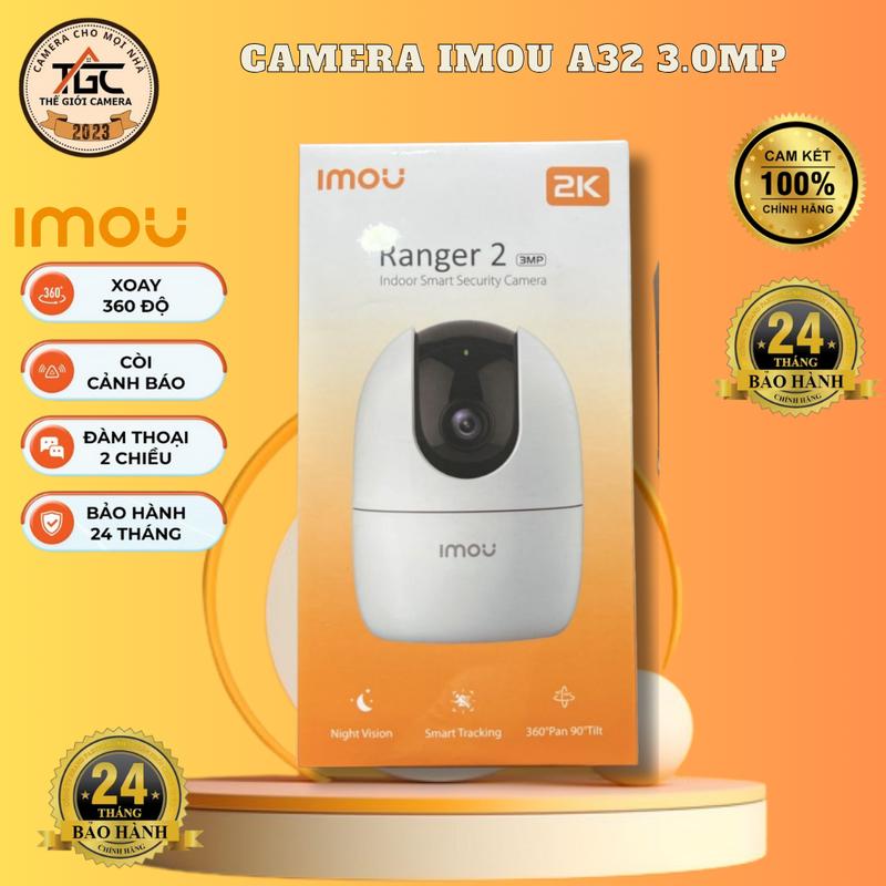 [BEST SALE 2024] Imou Ranger 2 A32EP  3MP  Camera IP Wifi dùng trong nhà xoay 360 độ đàm thoại hai chiều, BH 2 năm