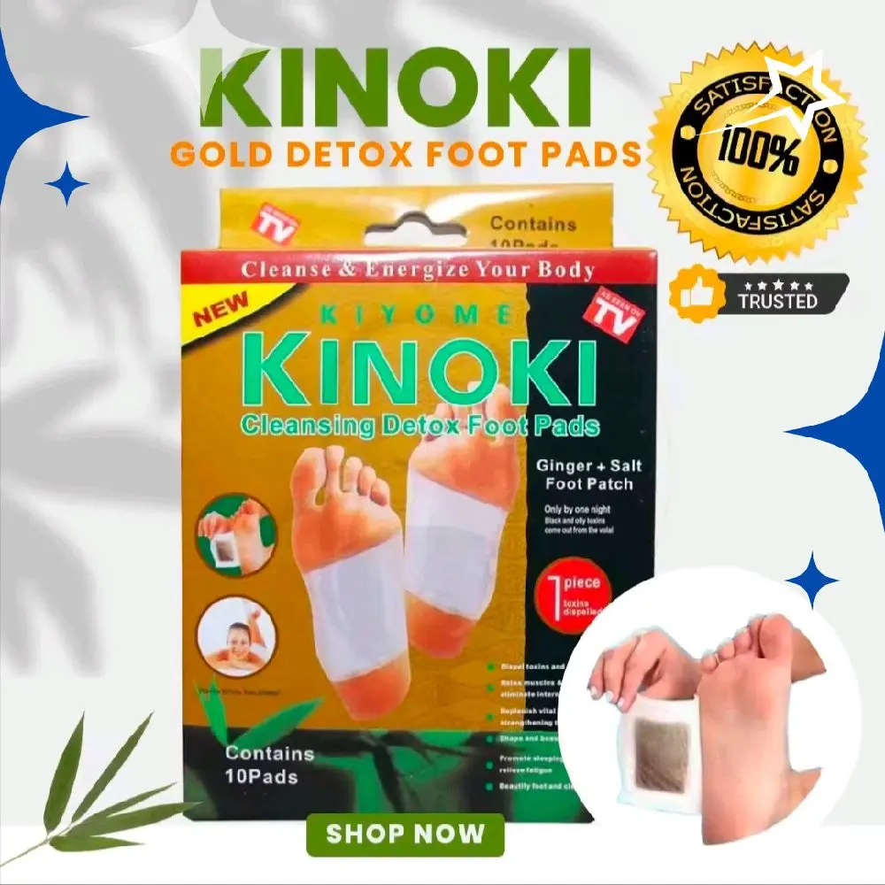 PROMO TERBATAS 1 Box Isi 10 Pcs - Kinoki Detox Kaki Import Asli / Kinoki Gold White Koyo Kaki Ampuh Hilangkan Racun Dalam Tubuh / Kinoki Koyo Untuk Asam Urat Patch
