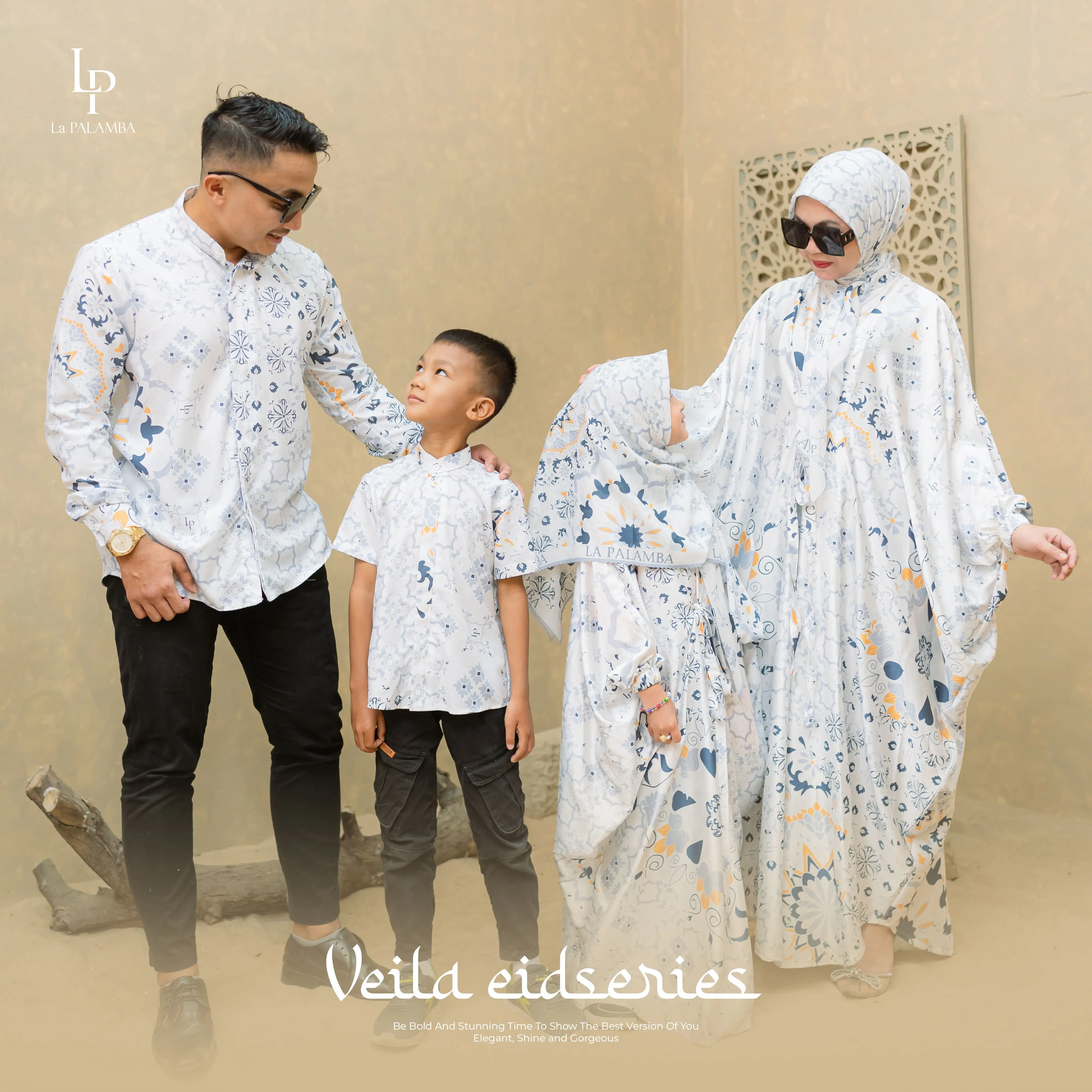 VEILA EID SERIES by La Palamba (GAMIS+SCRAFT DAN KEMEJA) Katun Mom Couple Muslim