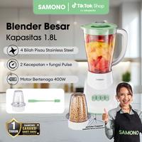 Gambar (GUNCANG 8.8) SAMONO Blender Kapasitas Besar 1.8L – Multifungsi 2 in 1 dengan Grinder, Motor 400W Kuat 【SW-BL350B】 - SW-BL350B dari samonomart.id Kab. Tangerang 1 Tokopedia
